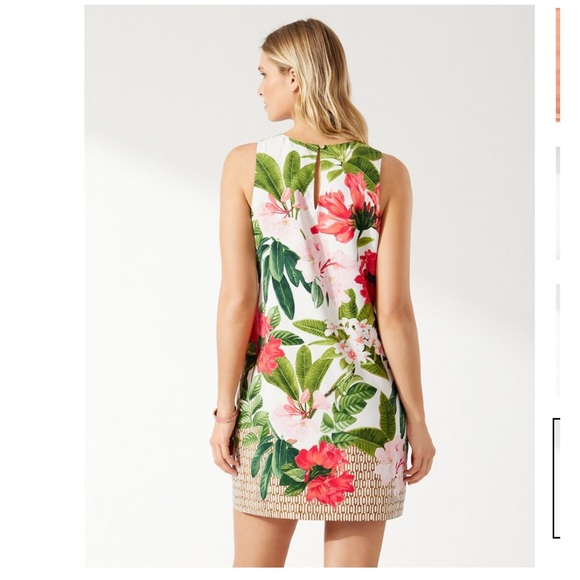 NWT TOMMY BAHAMA Faraway Blooms Silk Shift Dress - Picture 4 of 7